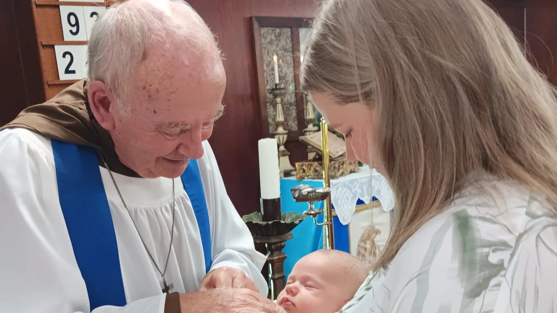 Infant baptism at The Abbey Church