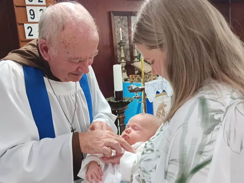 Infant baptism at The Abbey Church.
